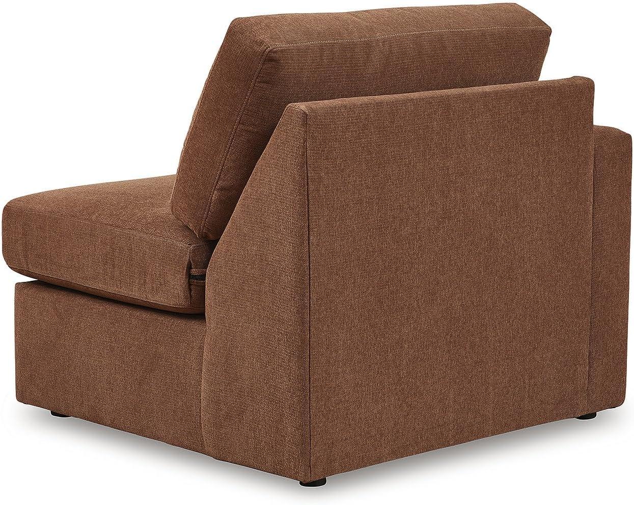 imageSignature Design by Ashley Modmax Contemporary Modular Stain Resistant 3Piece Sofa with Removable Zippered Covers and 2 Accent Pillows Reversible Back and Seat Cushions BlueBurnt Orange