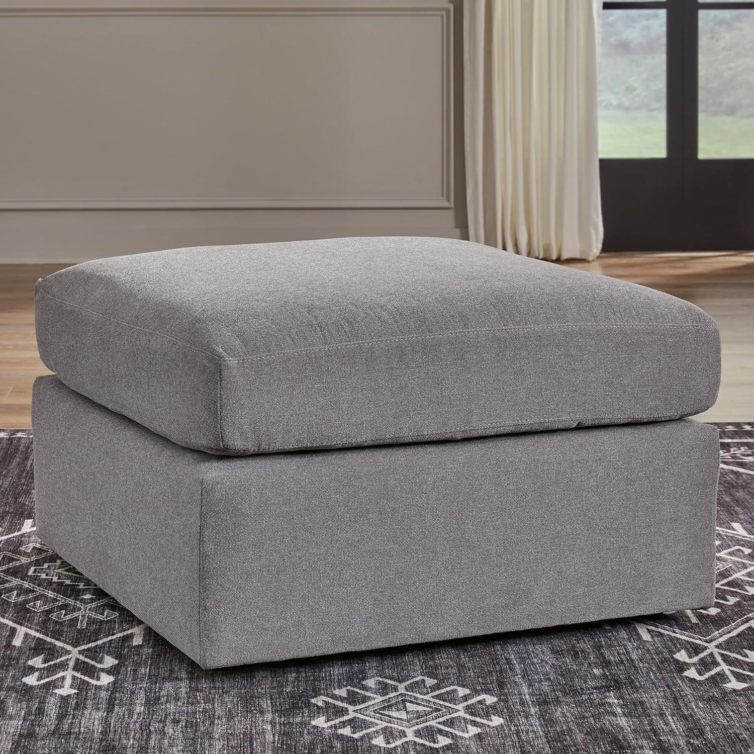 imageSignature Design by Ashley Modmax Contemporary Modular Stain Resistant 3Piece Sofa with Removable Zippered Covers and 2 Accent Pillows Reversible Back and Seat Cushions BlueLight Gray