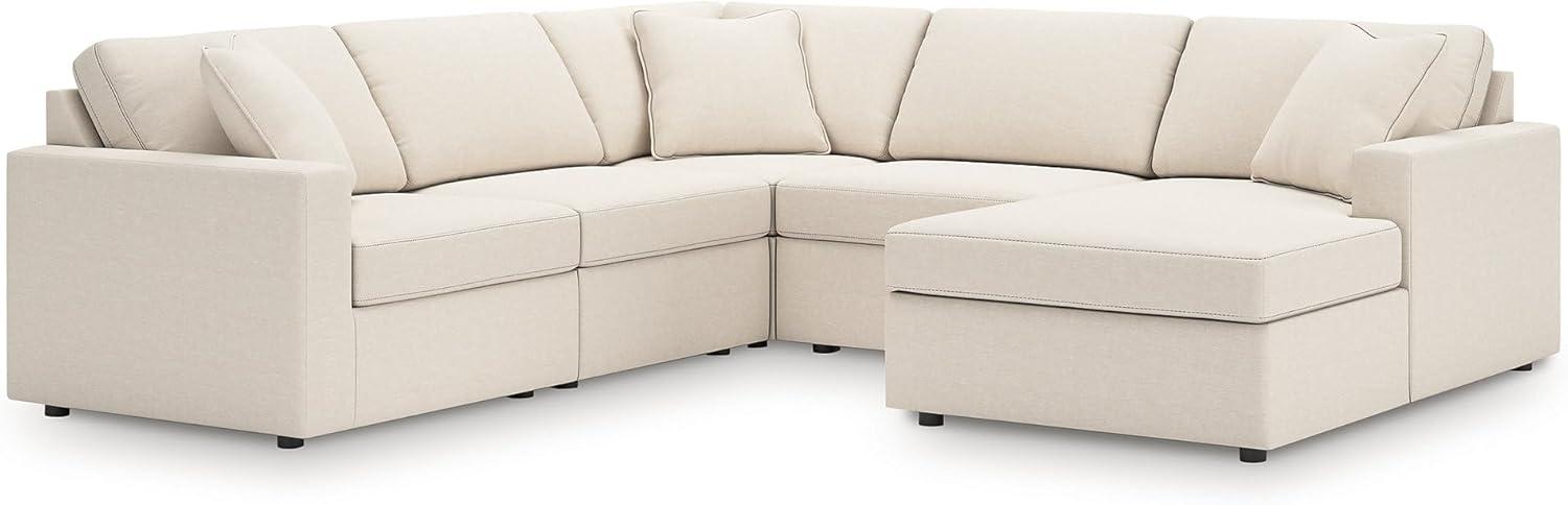imageSignature Design by Ashley Modmax Contemporary Modular Stain Resistant 3Piece Sofa with Removable Zippered Covers and 2 Accent Pillows Reversible Back and Seat Cushions BlueBeige