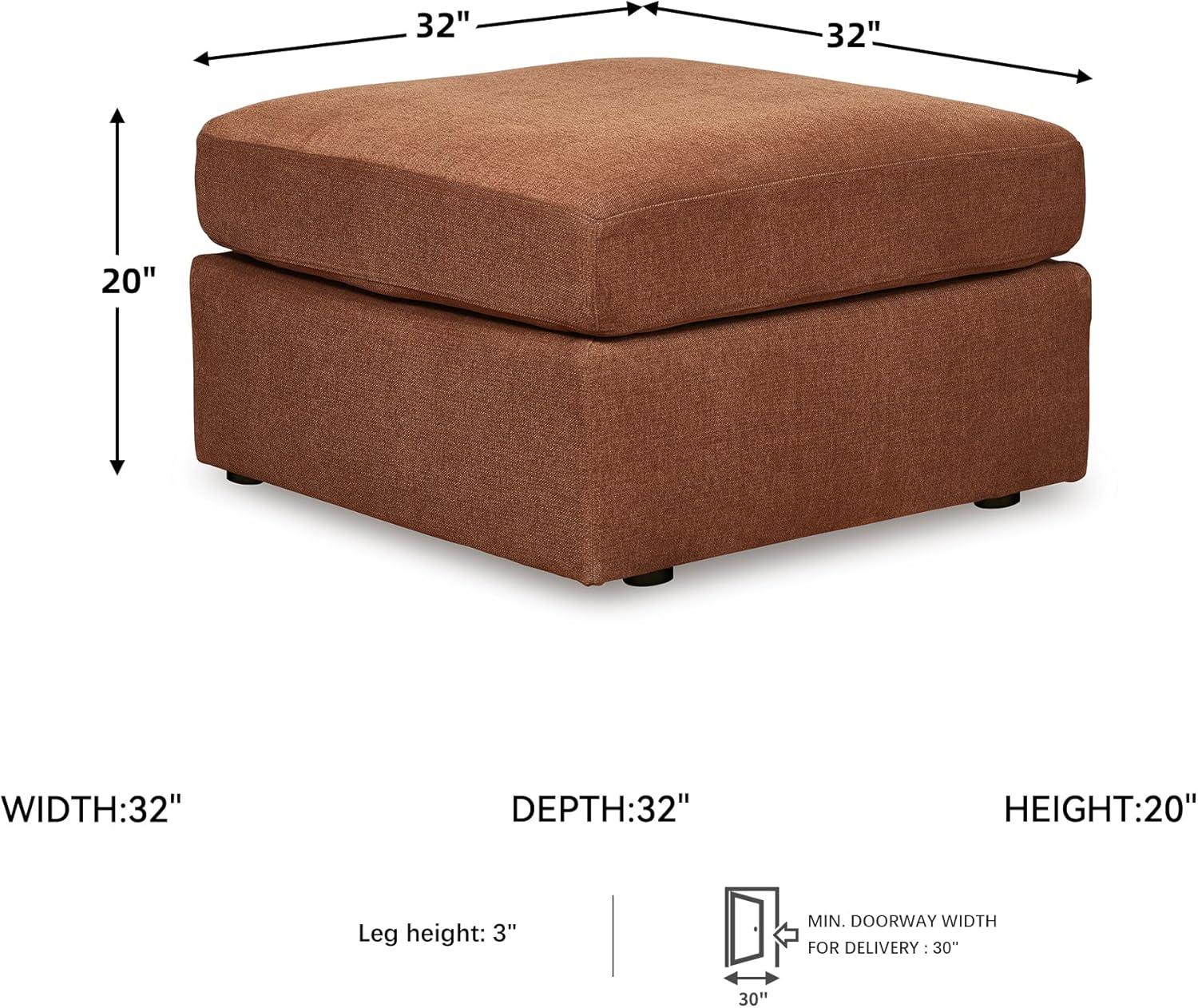 imageSignature Design by Ashley Modmax Contemporary Modular Stain Resistant 3Piece Sofa with Removable Zippered Covers and 2 Accent Pillows Reversible Back and Seat Cushions BlueBurnt Orange