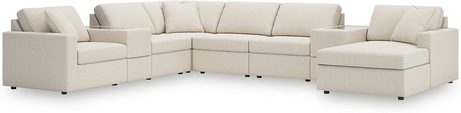 imageSignature Design by Ashley Modmax Contemporary Modular Stain Resistant 3Piece Sofa with Removable Zippered Covers and 2 Accent Pillows Reversible Back and Seat Cushions BlueBeige