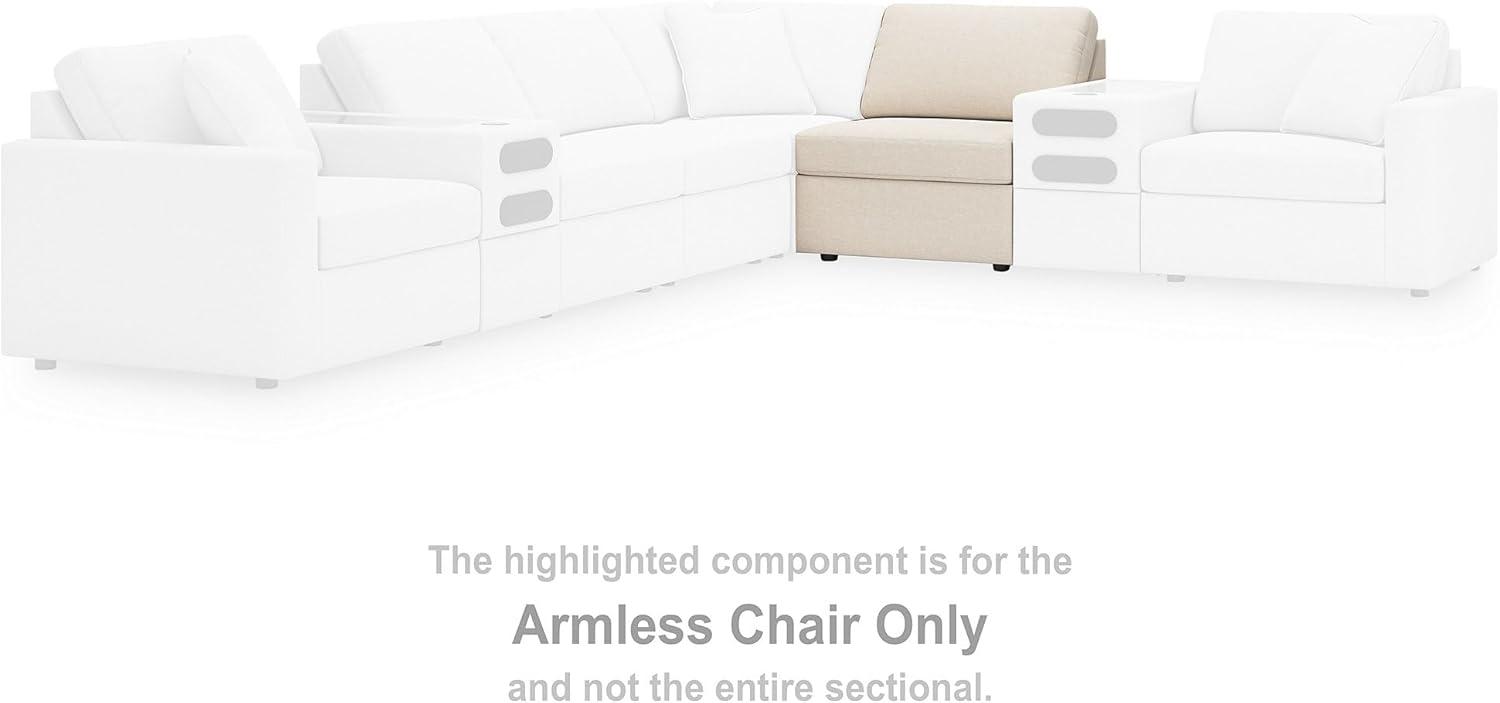 imageSignature Design by Ashley Modmax Contemporary Modular Stain Resistant 3Piece Sofa with Removable Zippered Covers and 2 Accent Pillows Reversible Back and Seat Cushions BlueBeige