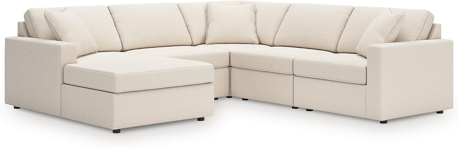 imageSignature Design by Ashley Modmax Contemporary Modular Stain Resistant 3Piece Sofa with Removable Zippered Covers and 2 Accent Pillows Reversible Back and Seat Cushions BlueBeige