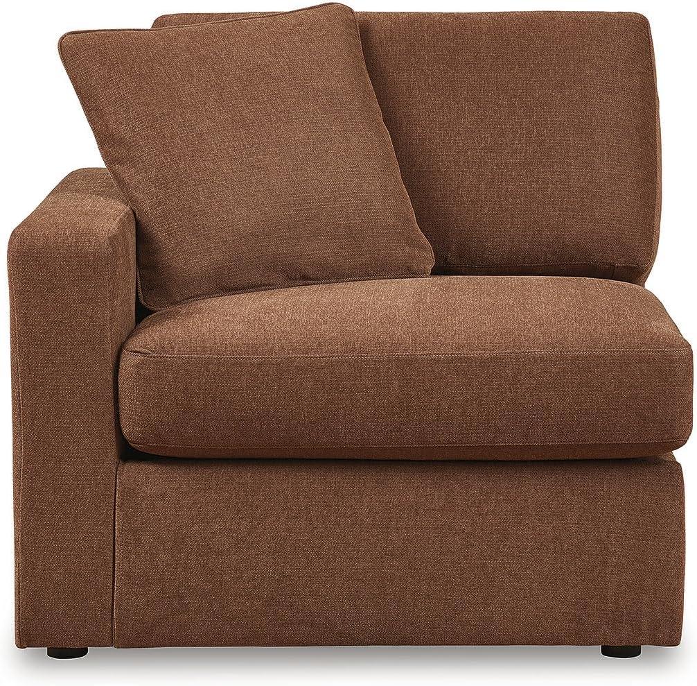 imageSignature Design by Ashley Modmax Contemporary Modular Stain Resistant 3Piece Sofa with Removable Zippered Covers and 2 Accent Pillows Reversible Back and Seat Cushions BlueBurnt Orange