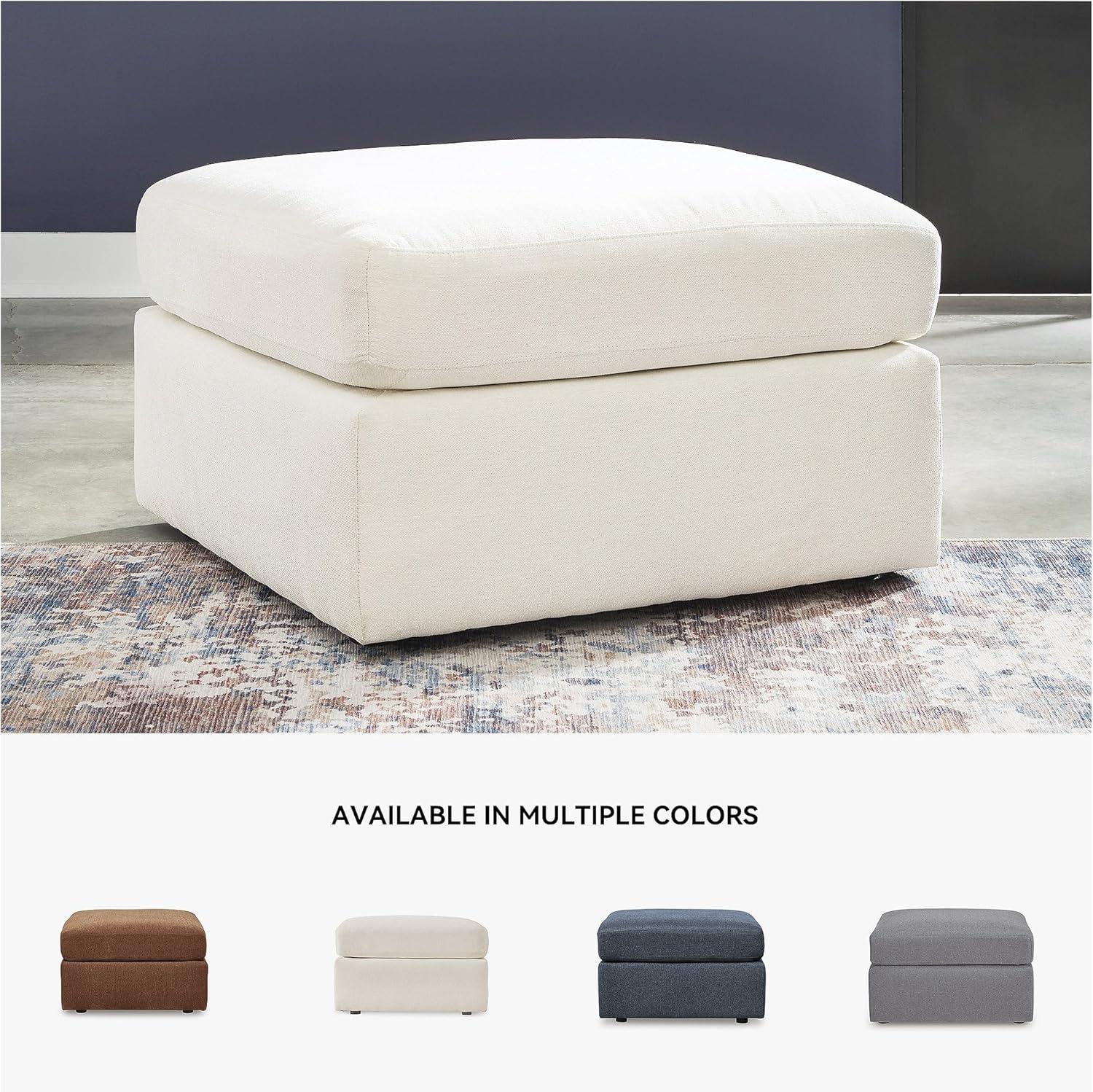 imageSignature Design by Ashley Modmax Contemporary Modular Stain Resistant 3Piece Sofa with Removable Zippered Covers and 2 Accent Pillows Reversible Back and Seat Cushions BlueBeige