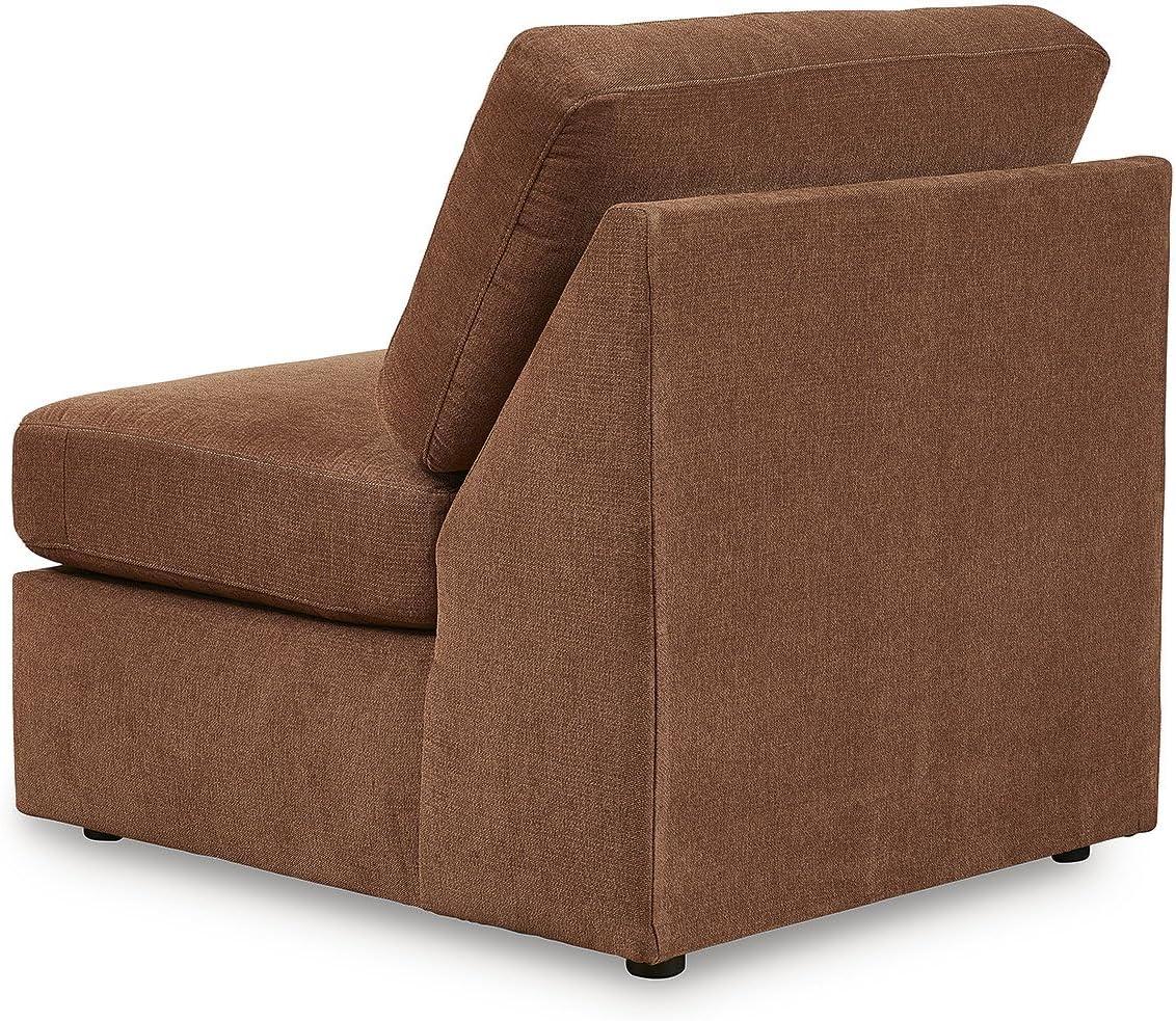 imageSignature Design by Ashley Modmax Contemporary Modular Stain Resistant 3Piece Sofa with Removable Zippered Covers and 2 Accent Pillows Reversible Back and Seat Cushions BlueBurnt Orange