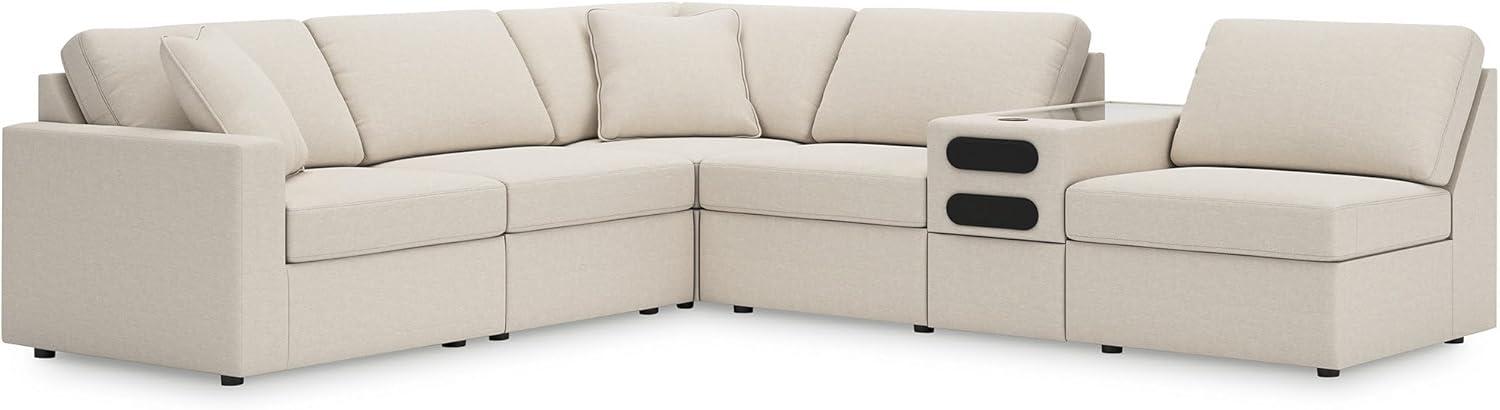 imageSignature Design by Ashley Modmax Contemporary Modular Stain Resistant 3Piece Sofa with Removable Zippered Covers and 2 Accent Pillows Reversible Back and Seat Cushions BlueBeige