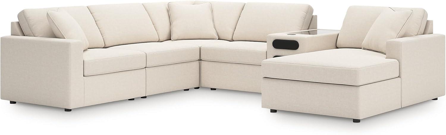 imageSignature Design by Ashley Modmax Contemporary Modular Stain Resistant 3Piece Sofa with Removable Zippered Covers and 2 Accent Pillows Reversible Back and Seat Cushions BlueBeige