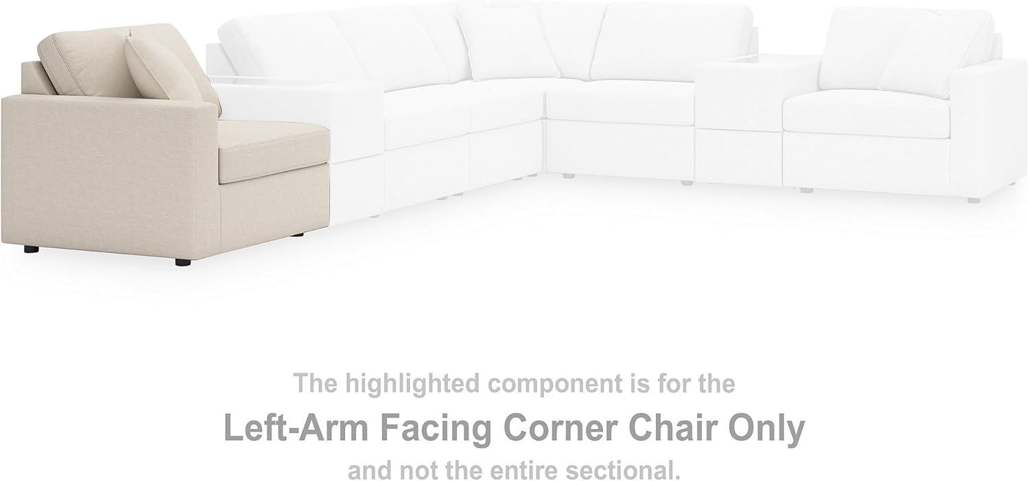 imageSignature Design by Ashley Modmax Contemporary Modular Stain Resistant 3Piece Sofa with Removable Zippered Covers and 2 Accent Pillows Reversible Back and Seat Cushions BlueBeige