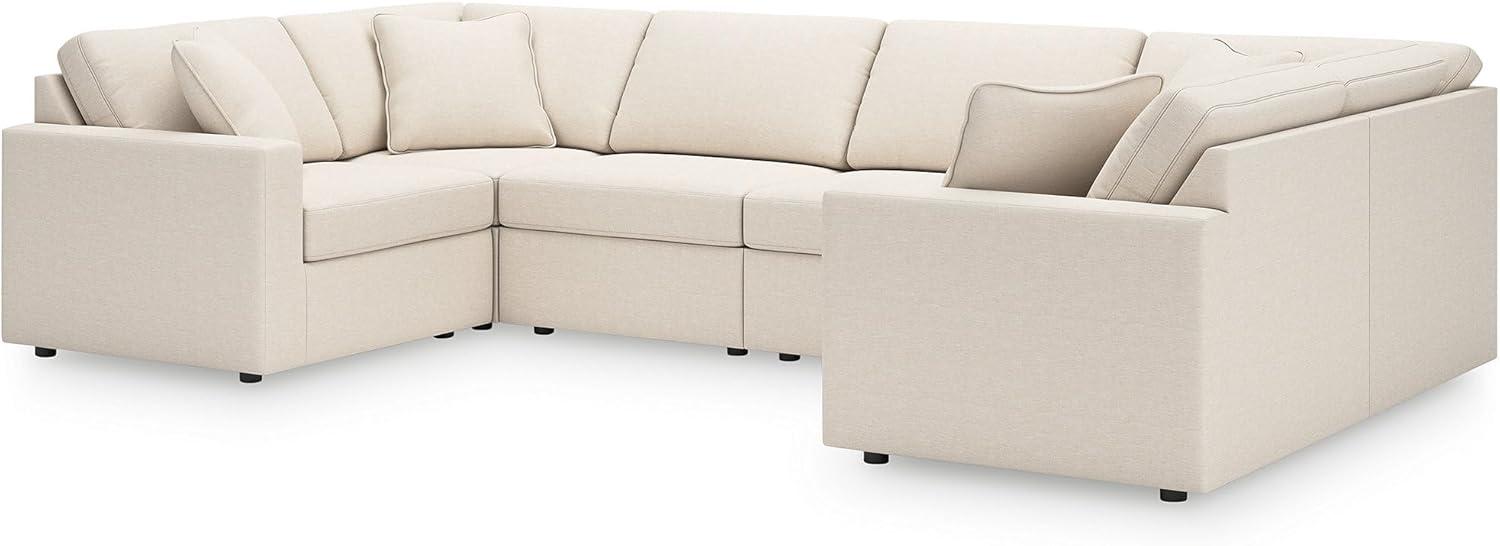 imageSignature Design by Ashley Modmax Contemporary Modular Stain Resistant 3Piece Sofa with Removable Zippered Covers and 2 Accent Pillows Reversible Back and Seat Cushions BlueBeige