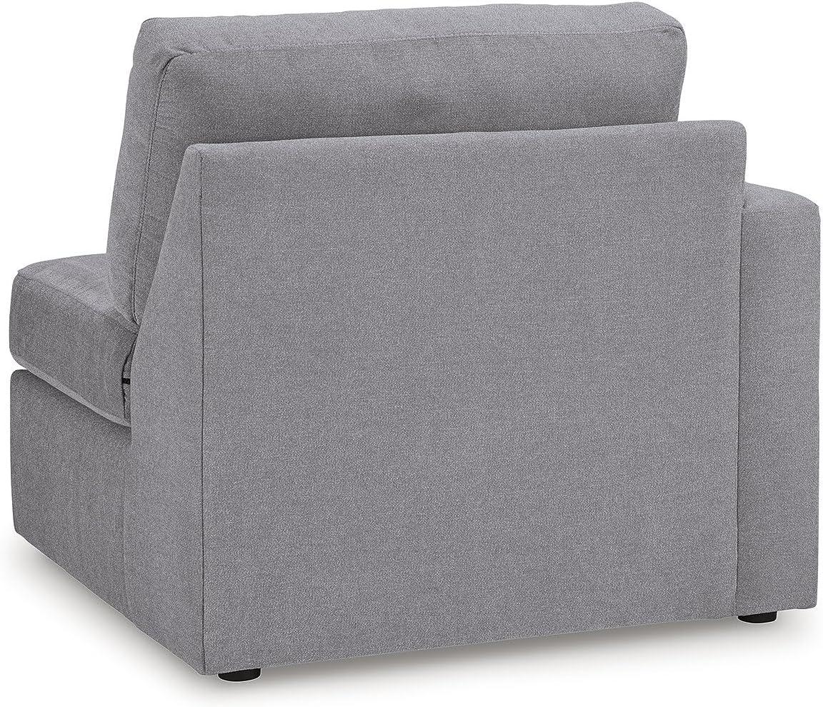 imageSignature Design by Ashley Modmax Contemporary Modular Stain Resistant 3Piece Sofa with Removable Zippered Covers and 2 Accent Pillows Reversible Back and Seat Cushions BlueLight Gray