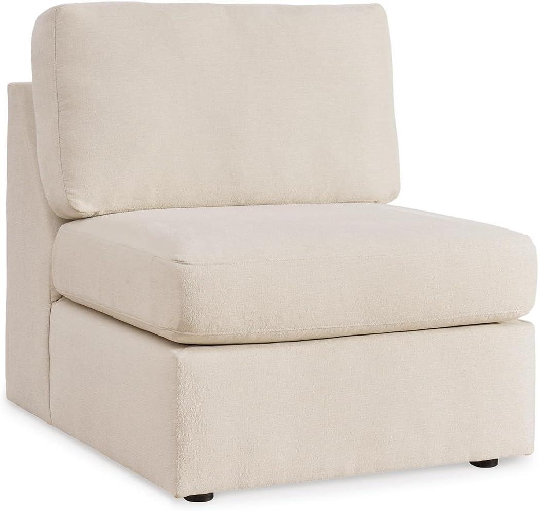 imageSignature Design by Ashley Modmax Contemporary Modular Stain Resistant 3Piece Sofa with Removable Zippered Covers and 2 Accent Pillows Reversible Back and Seat Cushions BlueBeige