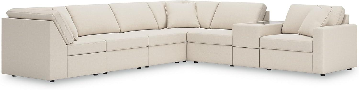 imageSignature Design by Ashley Modmax Contemporary Modular Stain Resistant 3Piece Sofa with Removable Zippered Covers and 2 Accent Pillows Reversible Back and Seat Cushions BlueBeige