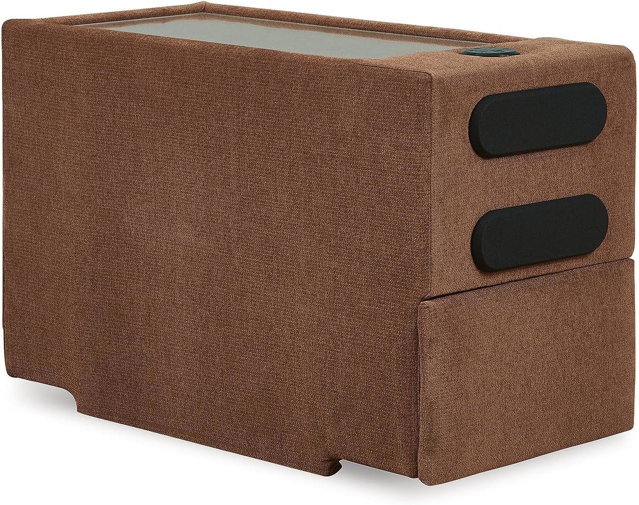 imageSignature Design by Ashley Modmax Contemporary Modular Stain Resistant 3Piece Sofa with Removable Zippered Covers and 2 Accent Pillows Reversible Back and Seat Cushions BlueBurnt Orange
