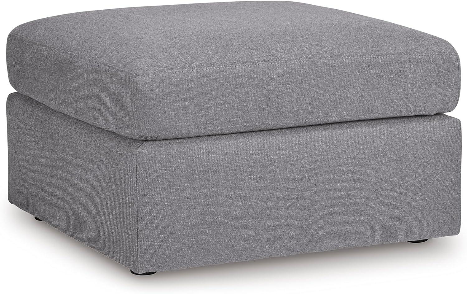 imageSignature Design by Ashley Modmax Contemporary Modular Stain Resistant 3Piece Sofa with Removable Zippered Covers and 2 Accent Pillows Reversible Back and Seat Cushions BlueLight Gray