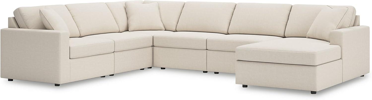 imageSignature Design by Ashley Modmax Contemporary Modular Stain Resistant 3Piece Sofa with Removable Zippered Covers and 2 Accent Pillows Reversible Back and Seat Cushions BlueBeige