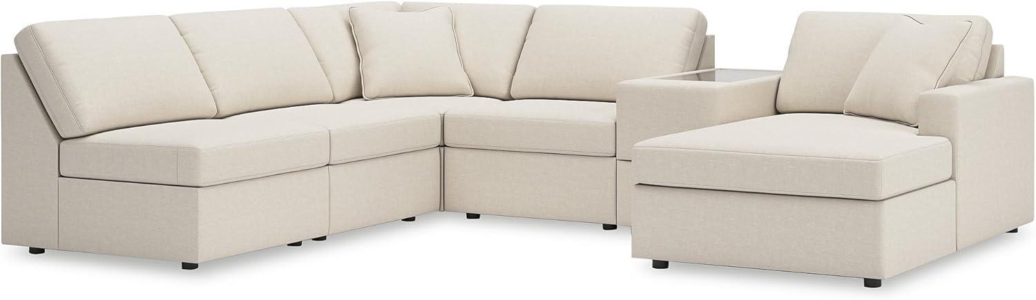 imageSignature Design by Ashley Modmax Contemporary Modular Stain Resistant 3Piece Sofa with Removable Zippered Covers and 2 Accent Pillows Reversible Back and Seat Cushions BlueBeige