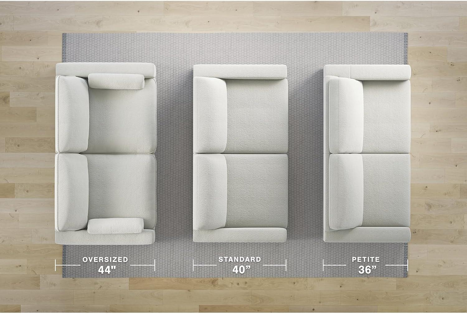 imageSignature Design by Ashley Modmax Contemporary Modular Stain Resistant 3Piece Sofa with Removable Zippered Covers and 2 Accent Pillows Reversible Back and Seat Cushions BlueBeige