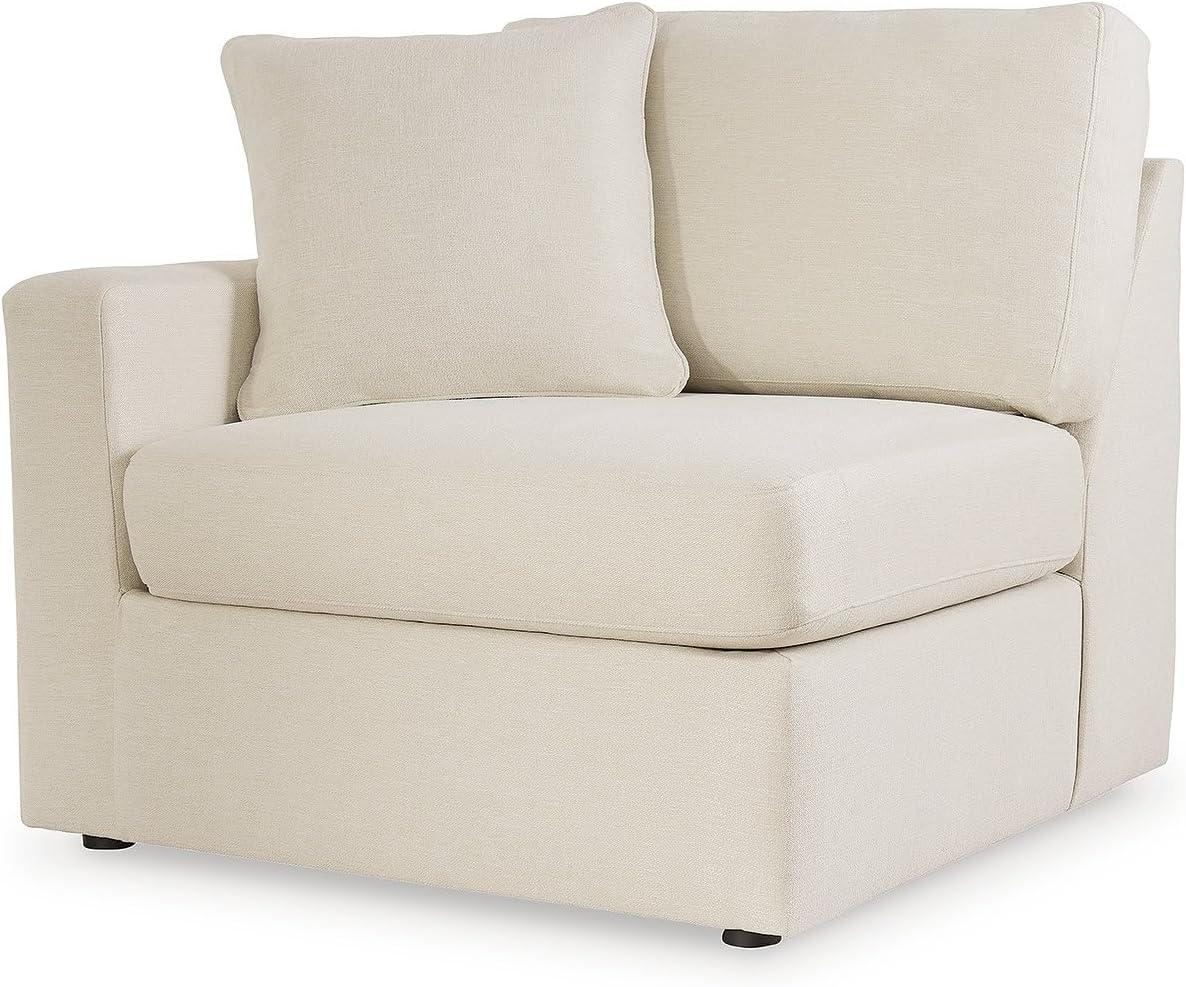 imageSignature Design by Ashley Modmax Contemporary Modular Stain Resistant 3Piece Sofa with Removable Zippered Covers and 2 Accent Pillows Reversible Back and Seat Cushions BlueBeige