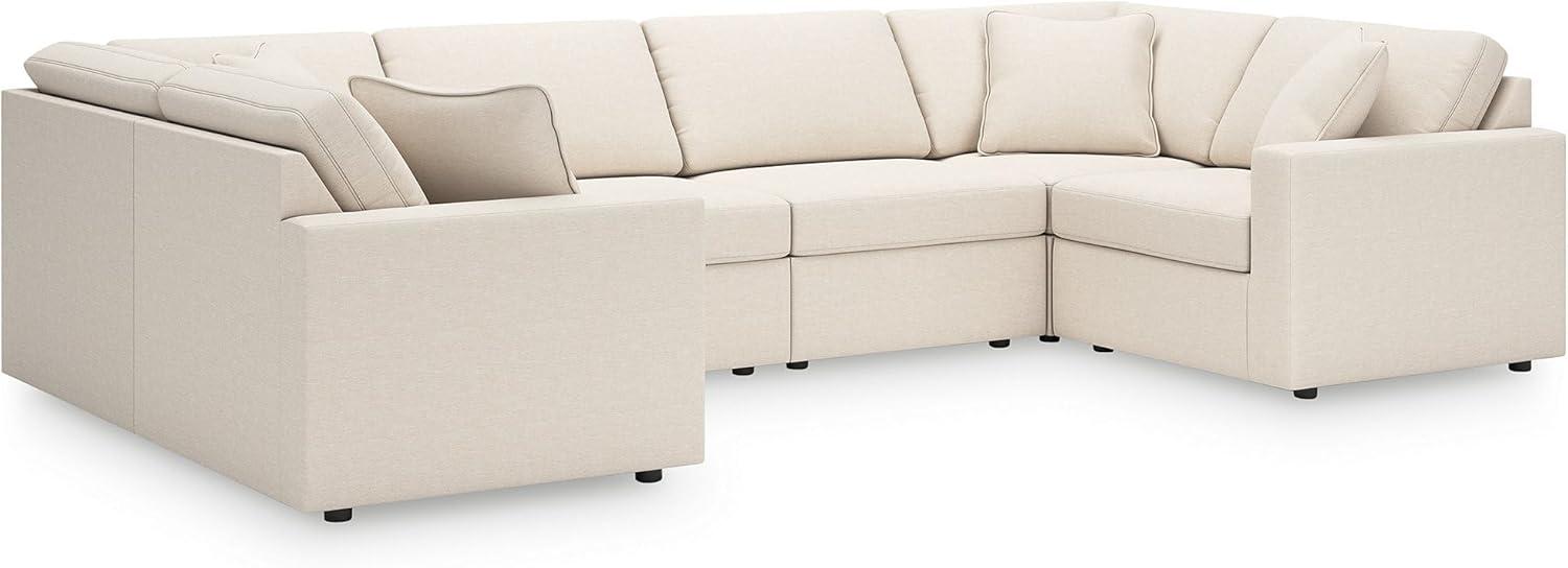 imageSignature Design by Ashley Modmax Contemporary Modular Stain Resistant 3Piece Sofa with Removable Zippered Covers and 2 Accent Pillows Reversible Back and Seat Cushions BlueBeige