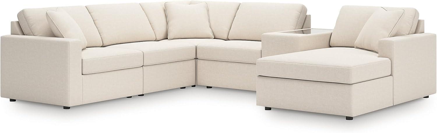 imageSignature Design by Ashley Modmax Contemporary Modular Stain Resistant 3Piece Sofa with Removable Zippered Covers and 2 Accent Pillows Reversible Back and Seat Cushions BlueBeige
