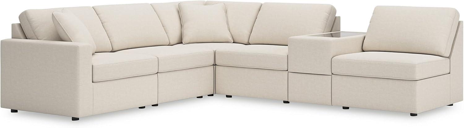 imageSignature Design by Ashley Modmax Contemporary Modular Stain Resistant 3Piece Sofa with Removable Zippered Covers and 2 Accent Pillows Reversible Back and Seat Cushions BlueBeige