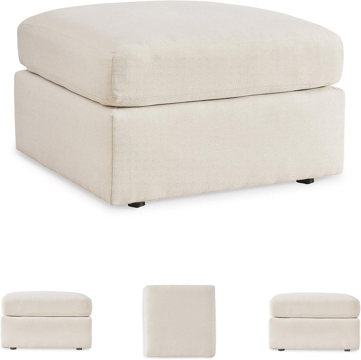 imageSignature Design by Ashley Modmax Contemporary Modular Stain Resistant 3Piece Sofa with Removable Zippered Covers and 2 Accent Pillows Reversible Back and Seat Cushions BlueBeige