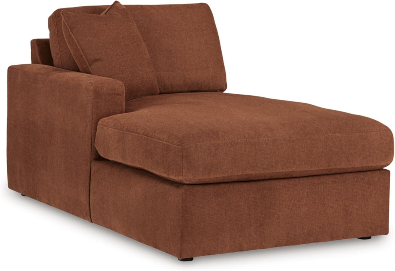 imageSignature Design by Ashley Modmax Contemporary Modular Stain Resistant 3Piece Sofa with Removable Zippered Covers and 2 Accent Pillows Reversible Back and Seat Cushions BlueBurnt Orange