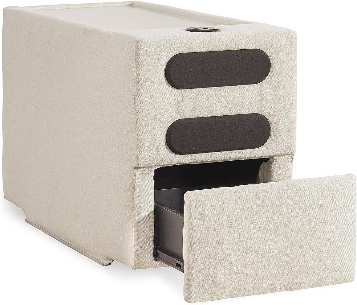 imageSignature Design by Ashley Modmax Contemporary Modular Stain Resistant 3Piece Sofa with Removable Zippered Covers and 2 Accent Pillows Reversible Back and Seat Cushions BlueBeige
