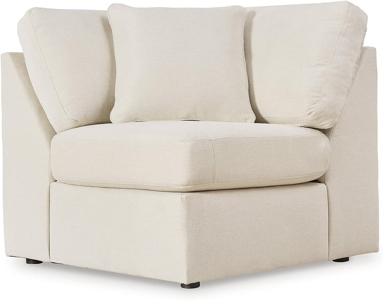 imageSignature Design by Ashley Modmax Contemporary Modular Stain Resistant 3Piece Sofa with Removable Zippered Covers and 2 Accent Pillows Reversible Back and Seat Cushions BlueBeige