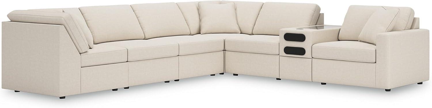 imageSignature Design by Ashley Modmax Contemporary Modular Stain Resistant 3Piece Sofa with Removable Zippered Covers and 2 Accent Pillows Reversible Back and Seat Cushions BlueBeige