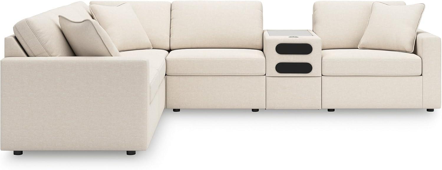 imageSignature Design by Ashley Modmax Contemporary Modular Stain Resistant 3Piece Sofa with Removable Zippered Covers and 2 Accent Pillows Reversible Back and Seat Cushions BlueBeige