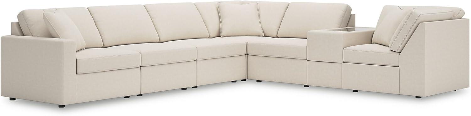 imageSignature Design by Ashley Modmax Contemporary Modular Stain Resistant 3Piece Sofa with Removable Zippered Covers and 2 Accent Pillows Reversible Back and Seat Cushions BlueBeige