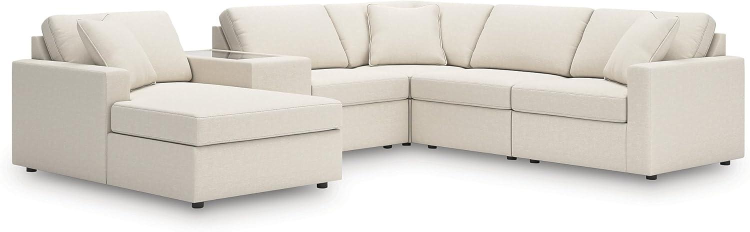 imageSignature Design by Ashley Modmax Contemporary Modular Stain Resistant 3Piece Sofa with Removable Zippered Covers and 2 Accent Pillows Reversible Back and Seat Cushions BlueBeige