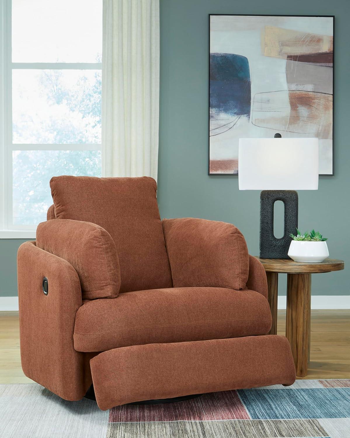 imageSignature Design by Ashley Modmax Contemporary Modular Stain Resistant 3Piece Sofa with Removable Zippered Covers and 2 Accent Pillows Reversible Back and Seat Cushions BlueBurnt Orange