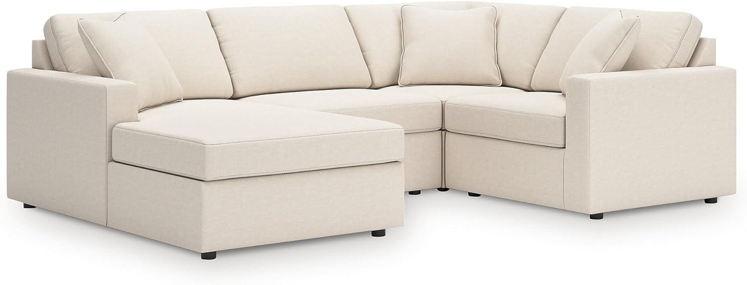 imageSignature Design by Ashley Modmax Contemporary Modular Stain Resistant 3Piece Sofa with Removable Zippered Covers and 2 Accent Pillows Reversible Back and Seat Cushions BlueBeige