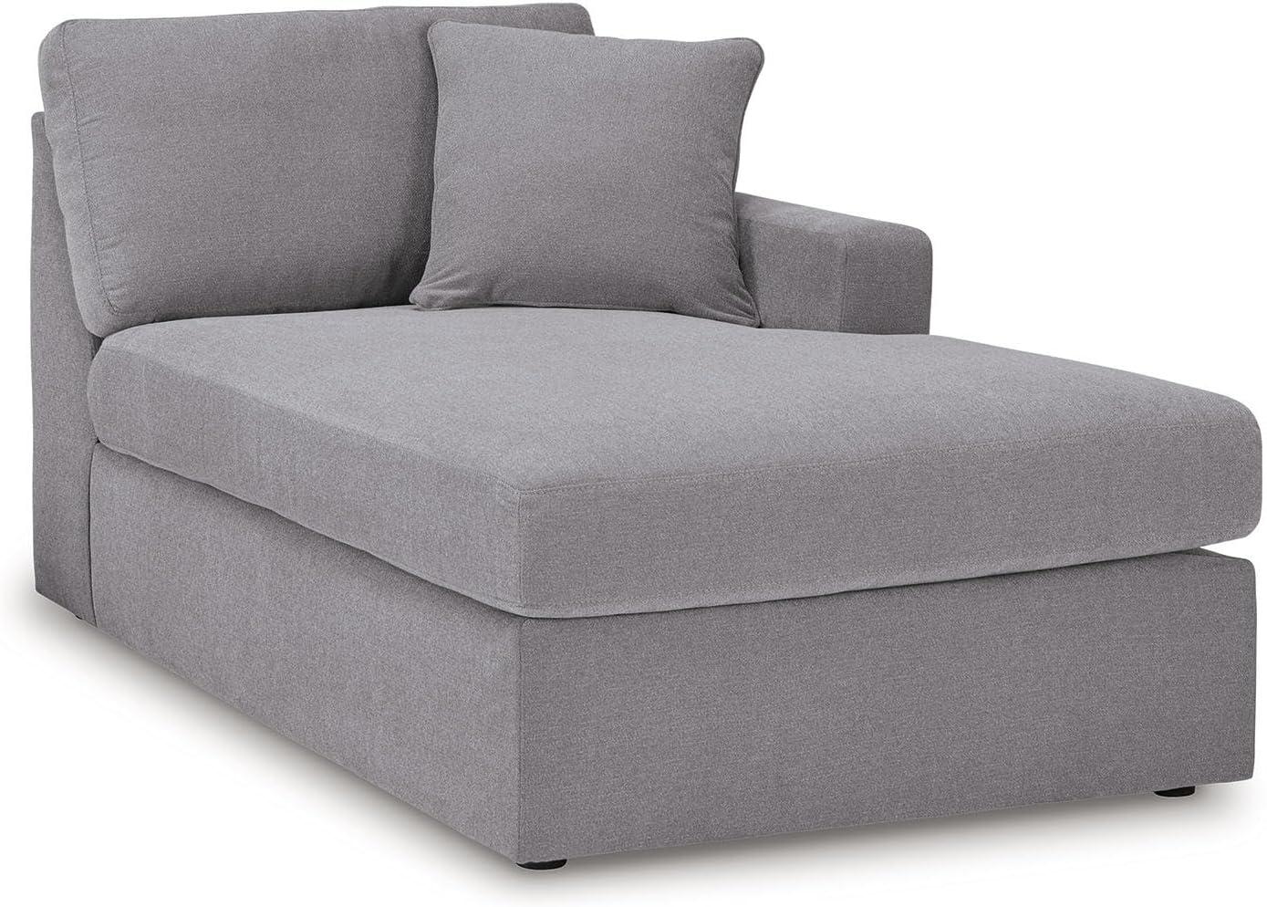 imageSignature Design by Ashley Modmax Contemporary Modular Stain Resistant 3Piece Sofa with Removable Zippered Covers and 2 Accent Pillows Reversible Back and Seat Cushions BlueLight Gray