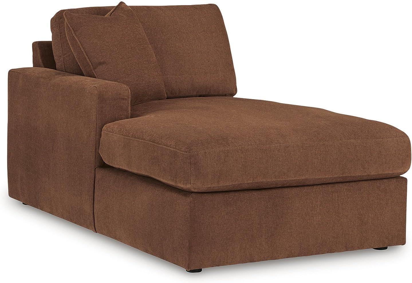 imageSignature Design by Ashley Modmax Contemporary Modular Stain Resistant 3Piece Sofa with Removable Zippered Covers and 2 Accent Pillows Reversible Back and Seat Cushions BlueBurnt Orange