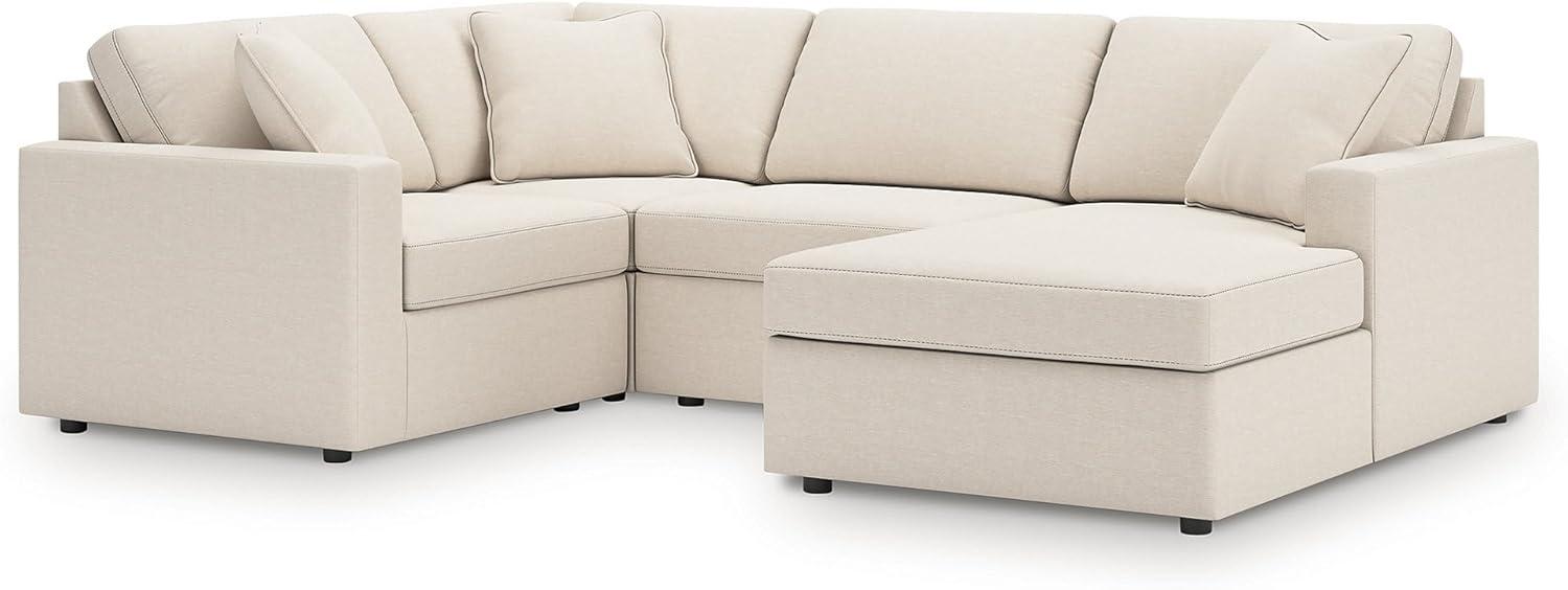 imageSignature Design by Ashley Modmax Contemporary Modular Stain Resistant 3Piece Sofa with Removable Zippered Covers and 2 Accent Pillows Reversible Back and Seat Cushions BlueBeige