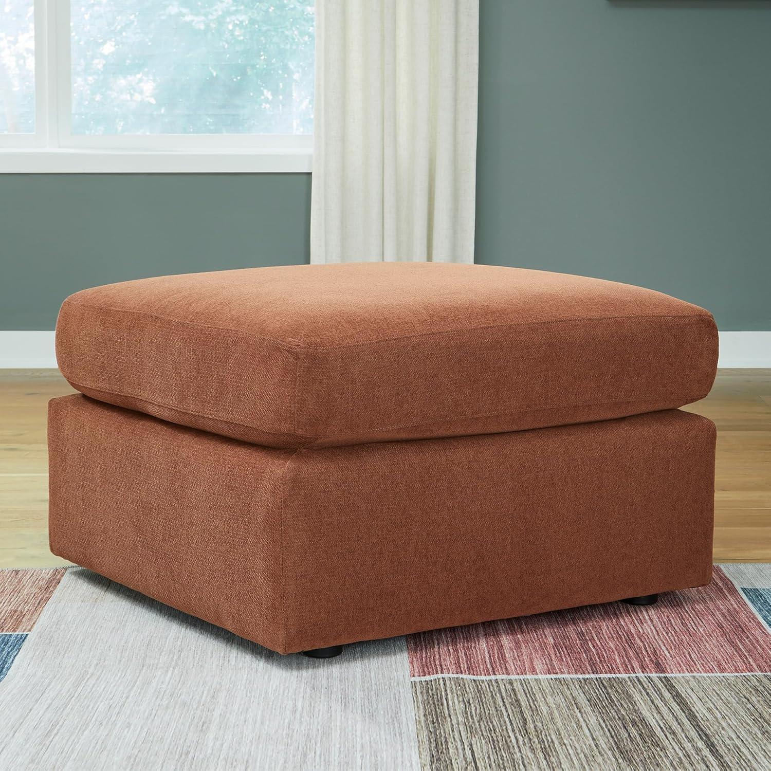imageSignature Design by Ashley Modmax Contemporary Modular Stain Resistant 3Piece Sofa with Removable Zippered Covers and 2 Accent Pillows Reversible Back and Seat Cushions BlueBurnt Orange