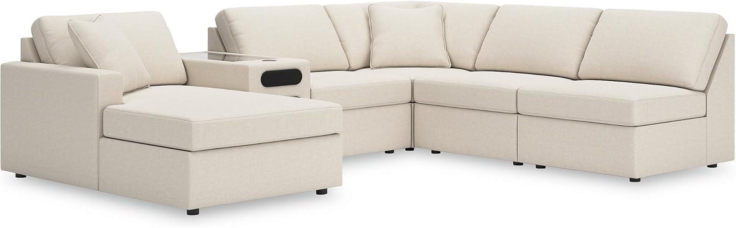 imageSignature Design by Ashley Modmax Contemporary Modular Stain Resistant 3Piece Sofa with Removable Zippered Covers and 2 Accent Pillows Reversible Back and Seat Cushions BlueBeige