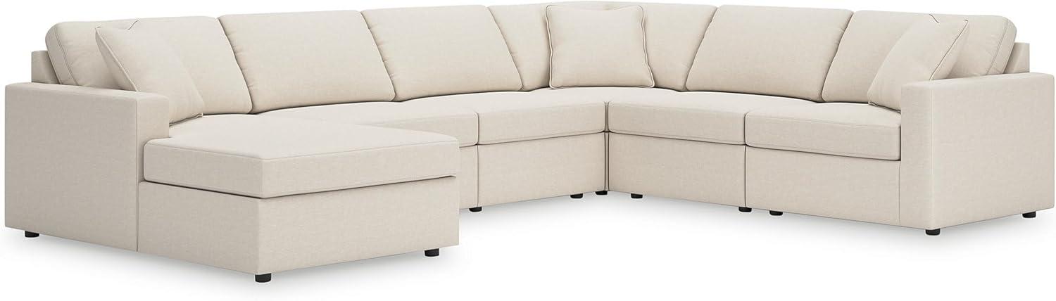 imageSignature Design by Ashley Modmax Contemporary Modular Stain Resistant 3Piece Sofa with Removable Zippered Covers and 2 Accent Pillows Reversible Back and Seat Cushions BlueBeige