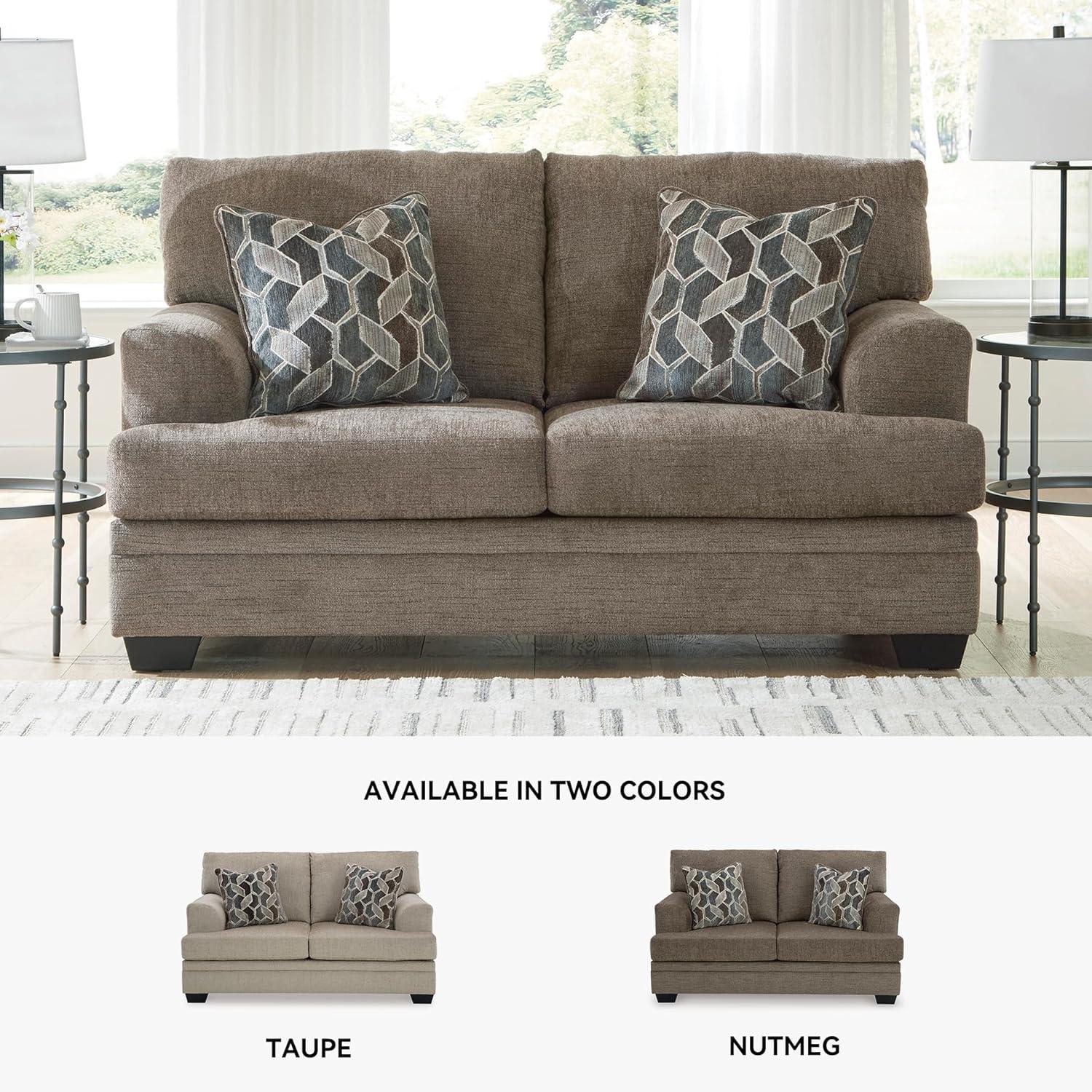 imageSignature Design by Ashley Stonemeade Casual Loveseat with 2 Toss Pillows Dark BrownDark Brown