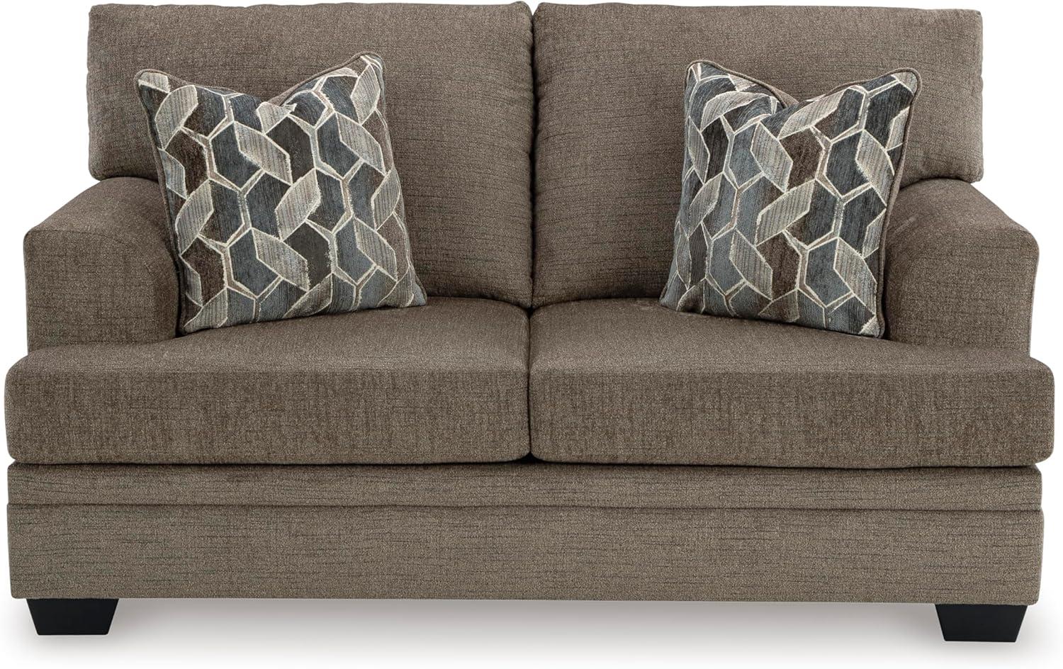imageSignature Design by Ashley Stonemeade Casual Loveseat with 2 Toss Pillows Dark BrownDark Brown