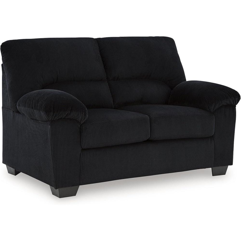 imageSignature Design by Ashley SimpleJoy Contemporary Loveseat for Living Room BlueBlack