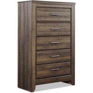 Signature Design by Ashley Robbinsdale Traditional 5 Drawer Chest, Antique White(Warm Brown)