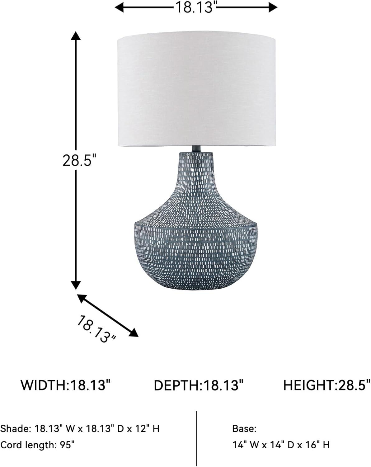 imageSignature Design by Ashley Schylarmont Contemporary Aluminum Table Lamp with 3Way Switch Gray ampamp White