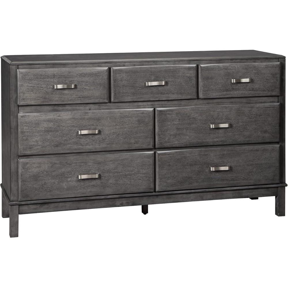 imageSignature Design by Ashley Caitbrook Contemporary 7 Drawer Dresser with Dovetail Construction Weathered Gray6 Drawer Dresser