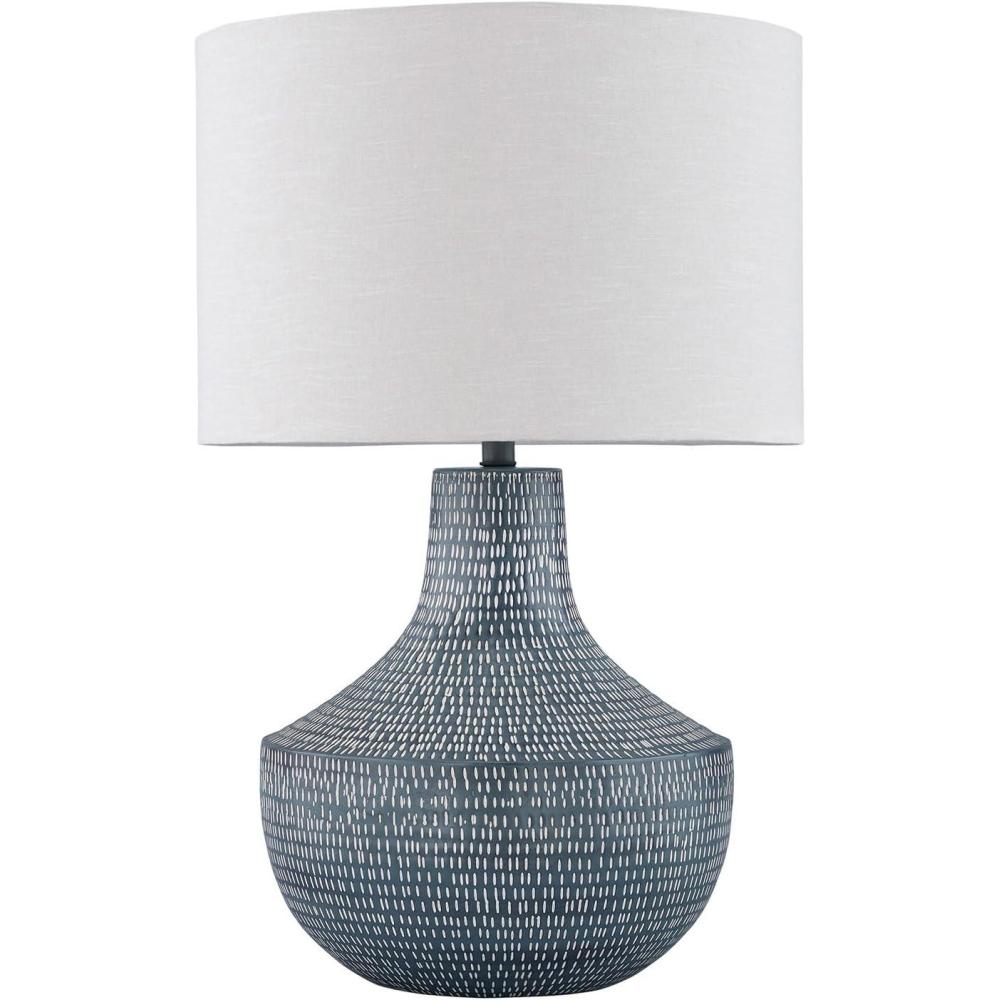 imageSignature Design by Ashley Schylarmont Contemporary Aluminum Table Lamp with 3Way Switch Gray ampamp White