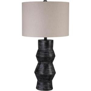 Signature Design by Ashley Kerbert Vintage Terra Cotta Table Lamp with 3-Way Switch, Black & Beige